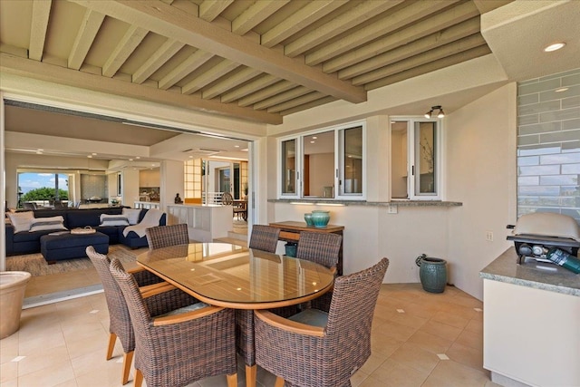 view of patio / terrace featuring an outdoor living space