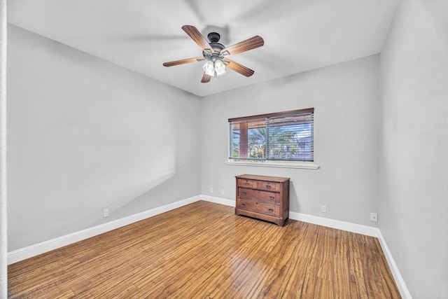 207 Kahana Ridge Dr Unit 132, Lahaina, HI 96761 - unfurnished room with wood finished floors, baseboards, and a ceiling fan