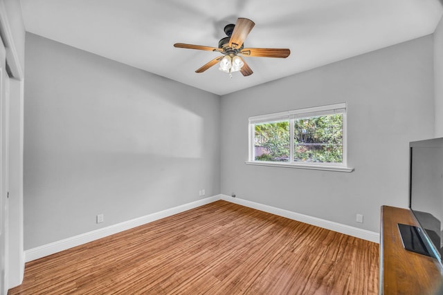 207 Kahana Ridge Dr Unit 132, Lahaina, HI 96761 - empty room featuring wood finished floors, ceiling fan, and baseboards