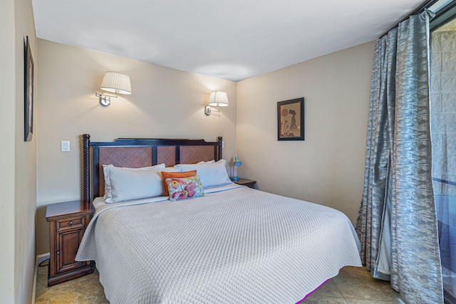 view of tiled bedroom