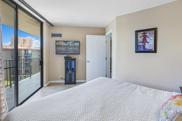 view of tiled bedroom