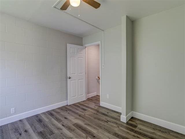 3676 Lower Honoapiilani Rd Unit F303, Lahaina, HI 96761 - empty room with hardwood / wood-style flooring and ceiling fan