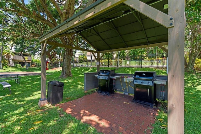 4435 Lower Honoapiilani Rd Unit 142, Lahaina, HI 96761 - view of patio featuring grilling area and a gazebo