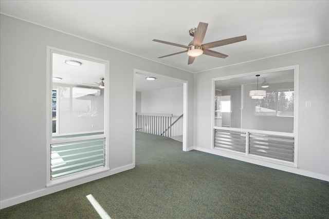 185 Hololani St, Pukalani, HI 96768 - carpeted empty room with ceiling fan, baseboards, and healthy amount of natural light