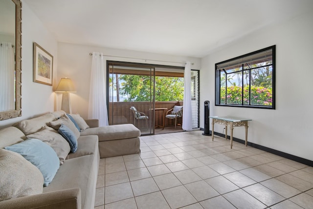 7 Kaiau Pl Unit 6, Kihei, HI 96753 - living room featuring light tile patterned flooring and plenty of natural light