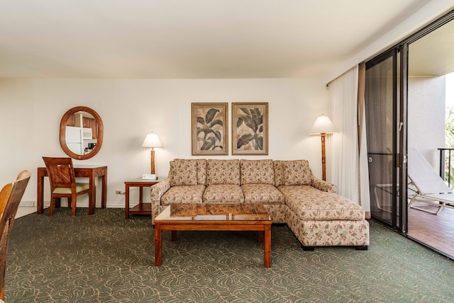 view of carpeted living room