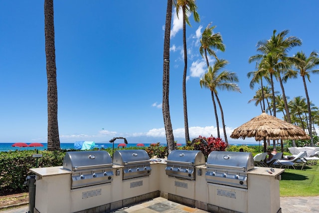 50 Nohea Kai Dr Unit 2-1106, Lahaina, HI 96761 - view of patio / terrace featuring a water view