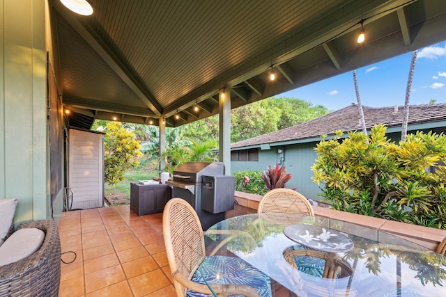 view of patio / terrace with outdoor dining area and area for grilling