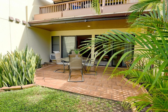 view of patio / terrace with a balcony