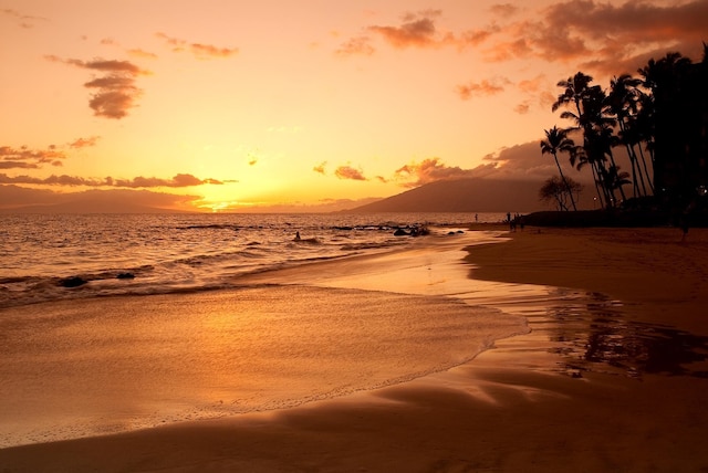 water view with a beach view