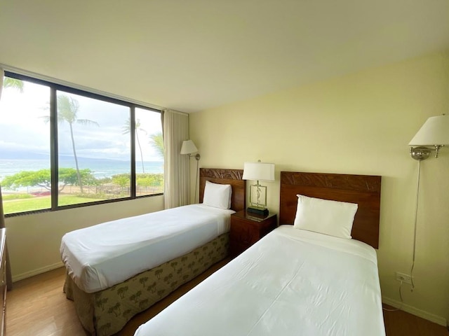 bedroom featuring hardwood / wood-style flooring