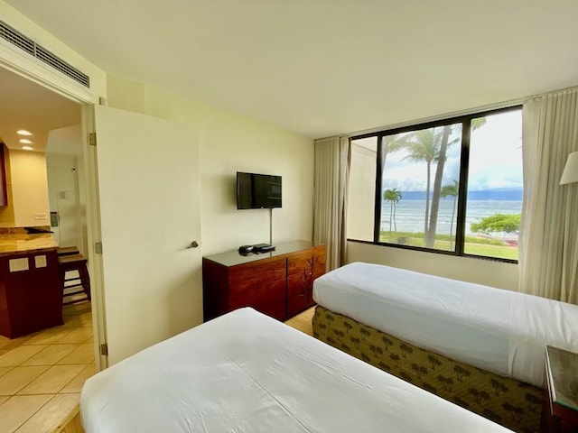 view of tiled bedroom