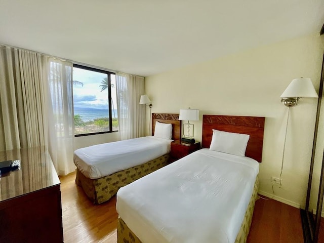 bedroom featuring hardwood / wood-style floors