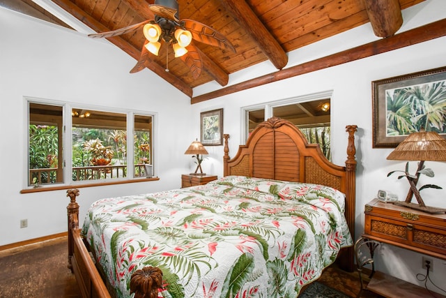 1160 Ehu Rd, Makawao, HI 96768 - carpeted bedroom with wooden ceiling, multiple windows, and ceiling fan
