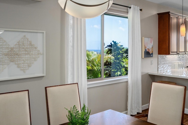 dining area with baseboards