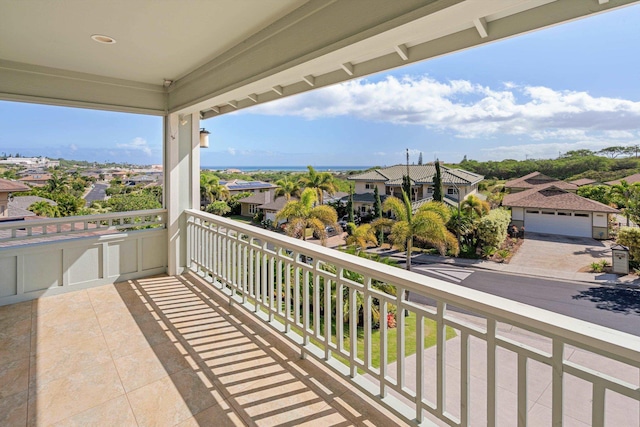 balcony featuring a residential view