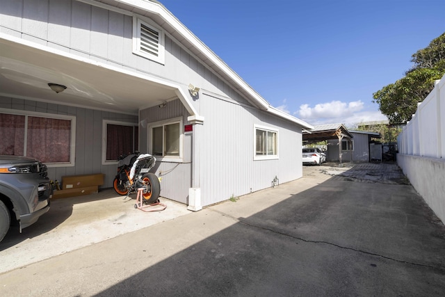 view of side of property
