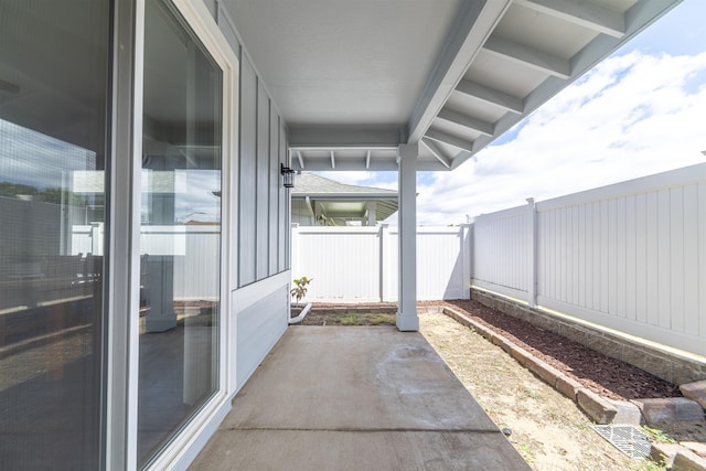 view of patio / terrace featuring a fenced backyard