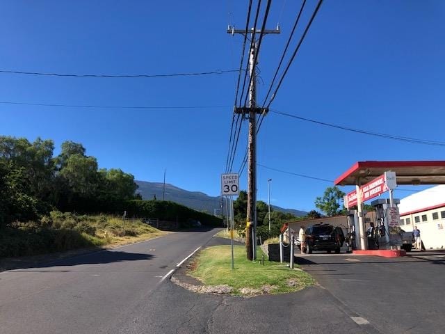 view of street with a mountain view