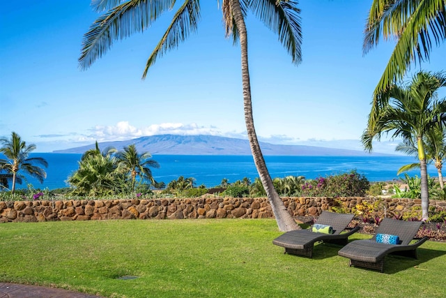 water view featuring a mountain view