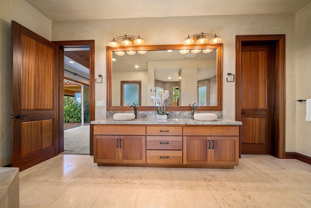 bathroom featuring vanity