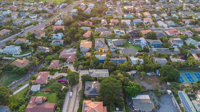 bird's eye view with a residential view