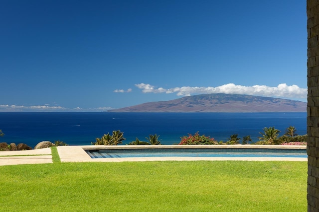 property view of water featuring a mountain view