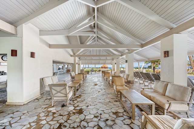 view of patio with a gazebo