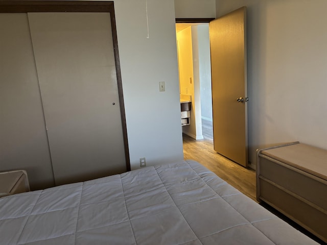 1000 Kam V Hwy Unit 320B, Kaunakakai, HI 96748 - bedroom with light wood-style floors and a closet
