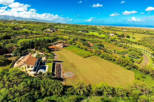 aerial view featuring a rural view