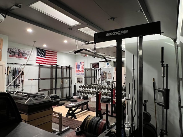 view of workout area