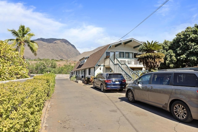 view of street featuring a mountain view