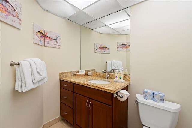3445 Lower Honoapiilani Rd Unit 204, Lahaina, HI 96761 - half bath featuring toilet, vanity, and a drop ceiling