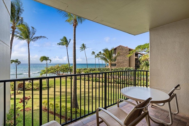 3445 Lower Honoapiilani Rd Unit 204, Lahaina, HI 96761 - balcony with view of water and beach