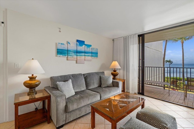 3445 Lower Honoapiilani Rd Unit 204, Lahaina, HI 96761 - tiled living area with a water view