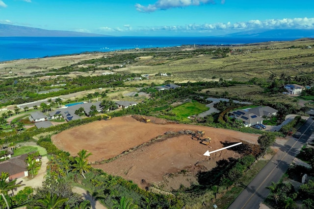 aerial overview of property's location with a nearby body of water