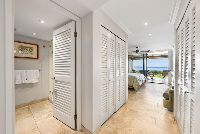 110 Kaanapali Shores Pl Unit 109, Lahaina, HI 96761 - hallway featuring recessed lighting and light tile patterned floors