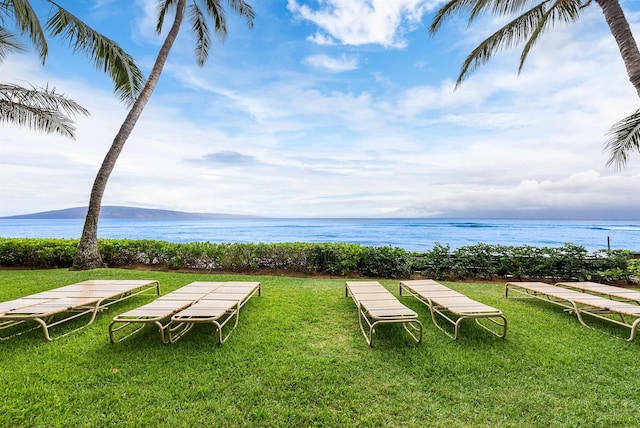 110 Kaanapali Shores Pl Unit 109, Lahaina, HI 96761 - view of grassy yard with a water view