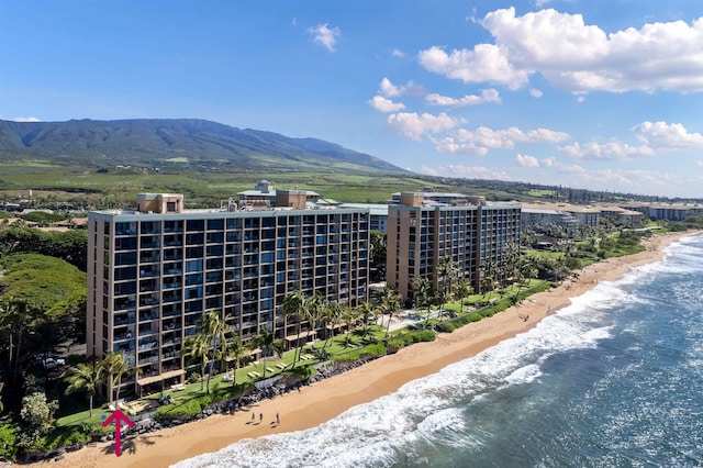 110 Kaanapali Shores Pl Unit 109, Lahaina, HI 96761 - aerial view of a water and mountain view and apartment complex / building