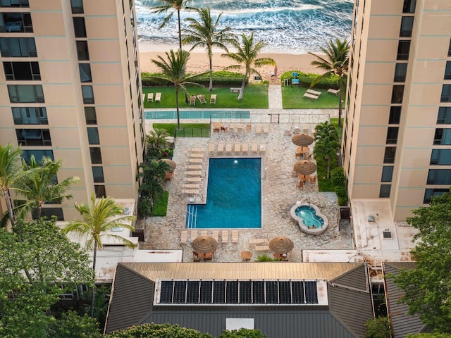110 Kaanapali Shores Pl Unit 109, Lahaina, HI 96761 - bird's eye view of a pool area