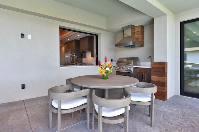 dining room with sink