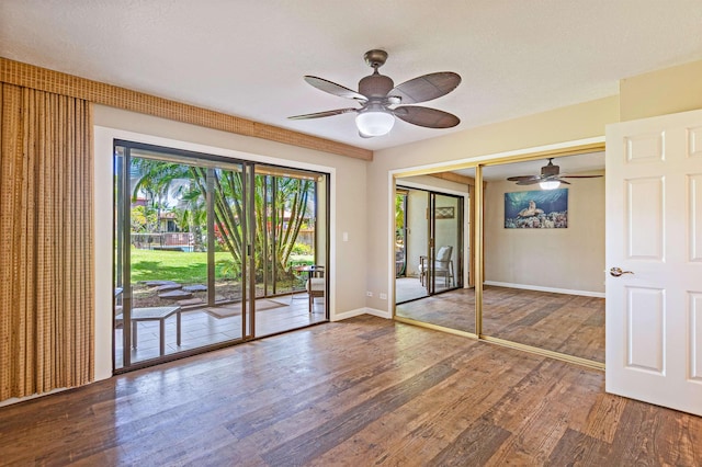 3788 Lower Honoapiilani Rd Unit D101, Lahaina, HI 96761 - spare room with ceiling fan and wood finished floors