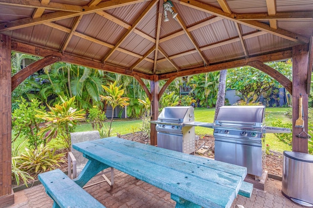 3788 Lower Honoapiilani Rd Unit D101, Lahaina, HI 96761 - view of patio / terrace with a gazebo and a grill