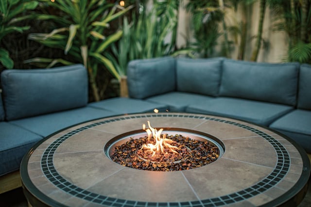 details with a fire pit