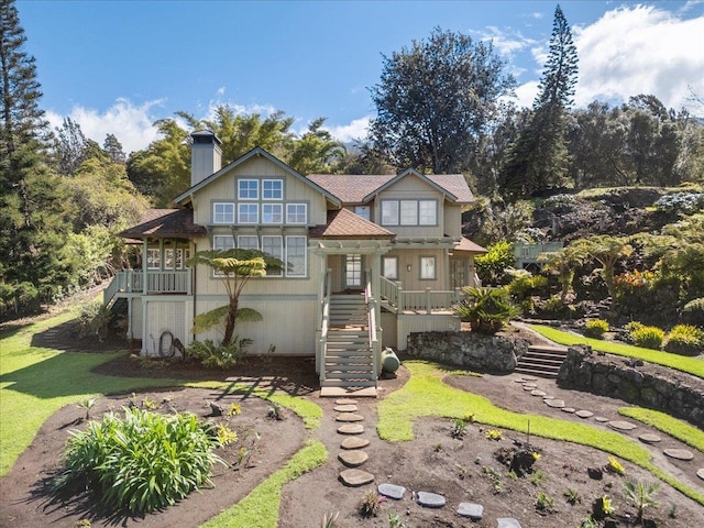 view of front of property featuring a porch