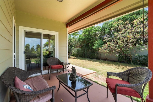 view of patio featuring fence private yard