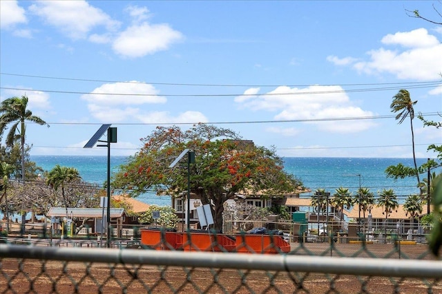 water view with fence