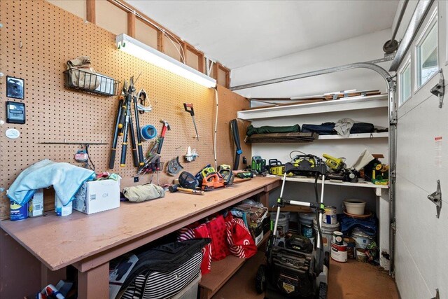 view of storage area