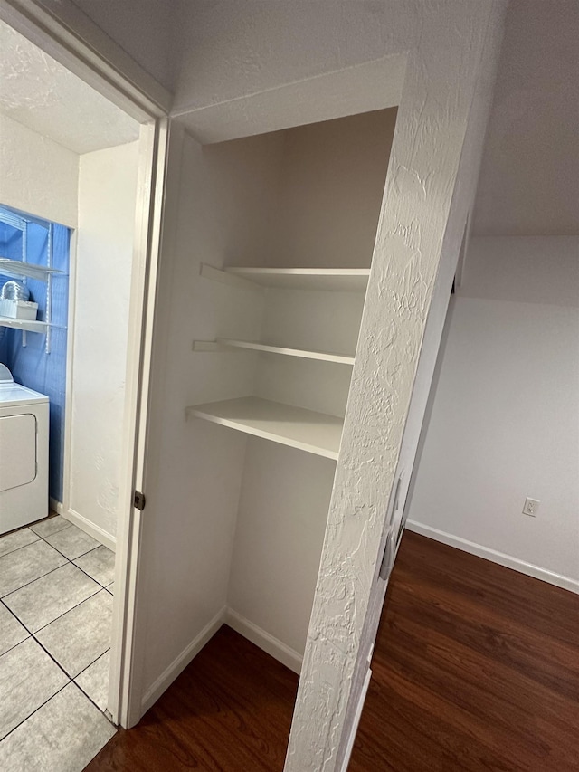 closet with washer / dryer