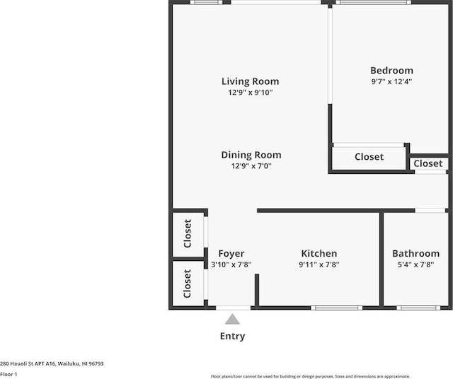 280 Hauoli Rd Unit A16, Wailuku, HI 96793 - property floor plan